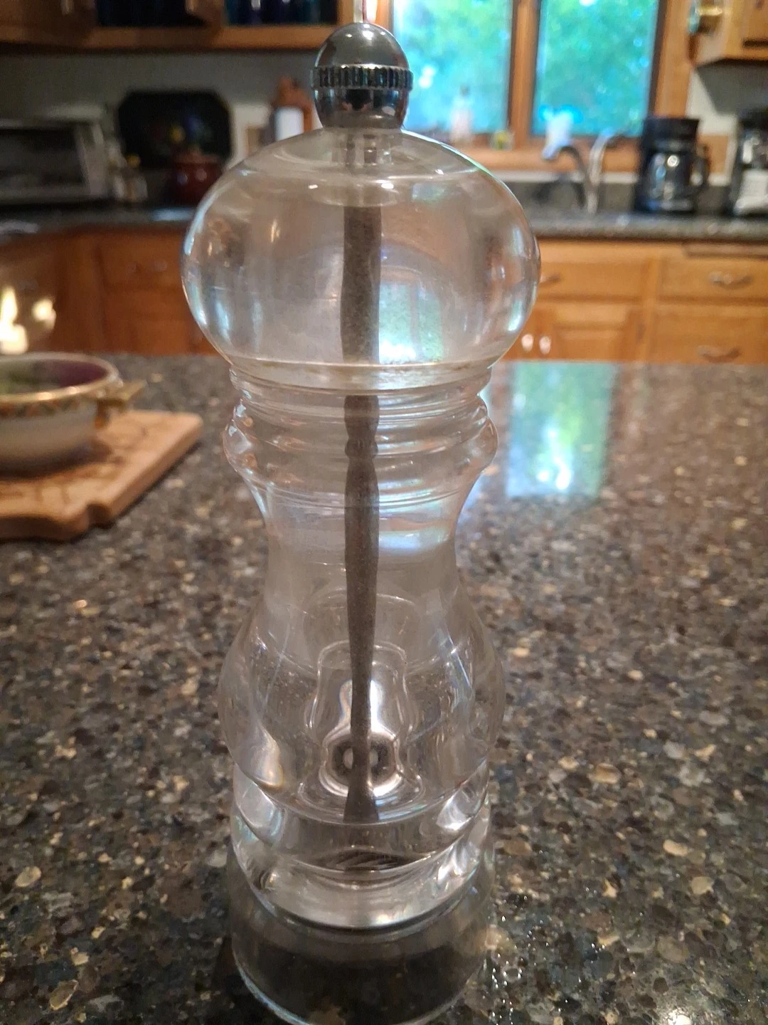 Peugeot Nancy Pepper Mill Acrylic, 7-Inch, Clear