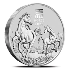 2026 P 2 oz Australian Silver Lunar Series III Horse Coin (BU)