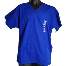 Cherokee Workwear Scrub Top Galaxy Blue Women's Size Medium New NWTS