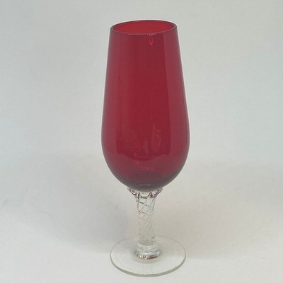Vintage Rubin rot Glas HOHES GLAS 7,25''