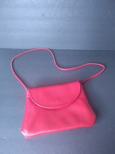 Vintage Red Pebbled Leather Crossbody Purse With Adjustable Strap Ykk Zipper