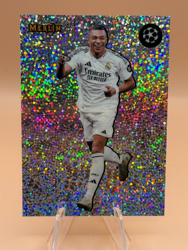 Kylian Mbappe The Shiny CASE HIT! 2024-25 Topps Merlin UEFA CC, Real Madrid STAR