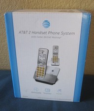 AT T 2 HANDSET PHONE SYSTEM 6.0 W/CALL ID  EL51203 LARGE DISPLAY NIB FREE SHIP