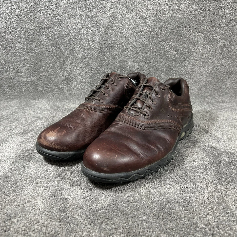 FootJoy Contour Series 54049 Mens Sz 13 Brown Leather Soft Spike Golf Shoes Used - Image 4 of 4