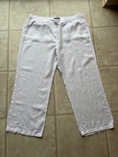 Marks and Spencer ladies white linen trousers size 22