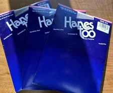 3 Pair Hanes Too Control Top Pantyhose, Size CD,  Taupe & Navy