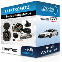 für Audi A5 Coupe 06.2016-Jetzt Towtec E-Satz 7Polig Fahrzeugspezifisch NEU
