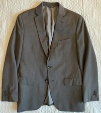 BANANA REPUBLIC Slim 2-Button Wool Suit Jacket in Charcoal Size 38 S 398