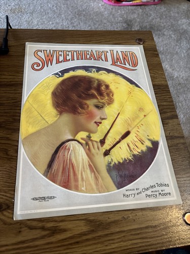 Sweetheart Land Sheet Music, Harry & Charles Tobias, Percy Moore 1919