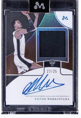 2023-24 TOPPS MERCURY /25 VICTOR WEMBANYAMA RC AUTO GAME WORN RPA ORANGE #23/25