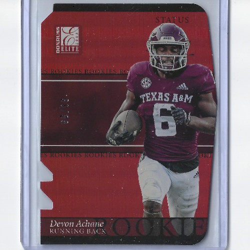 De'Von Achane Panini Donruss Elite 2003 Elite Rookies #14 Status Die-Cut Green