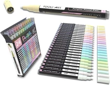 TOOLI ART Acrylic Paint Markers Paint Pens Special Colors Set For Rock Painting