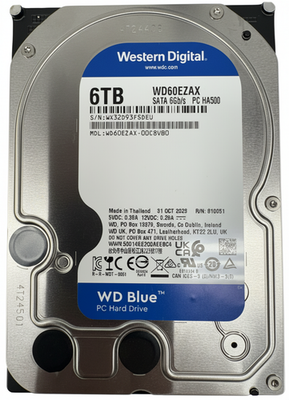 Western Digital WD60EZAX 6TB HDD 本体 Western Digital WD Blue 6TB SATA 6Gb/s 3.5