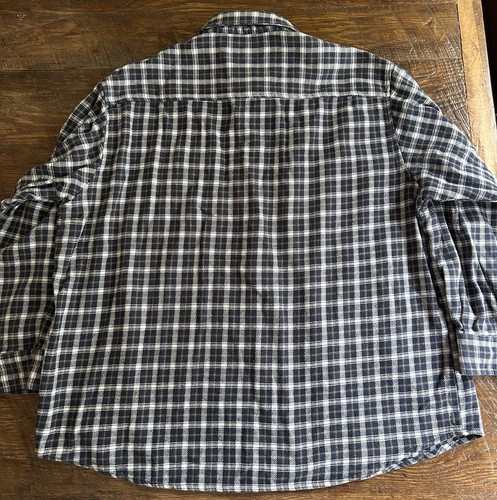 VTG Big Mac Workwear Men 2XL Button Up Long Sleeve Blue Plaid Shirt Flannel - Picture 11 of 13