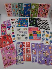 Vintage Hallmark Sticker Sheets 1980s Lot of 23 Disney Aliens Snoopy Looney