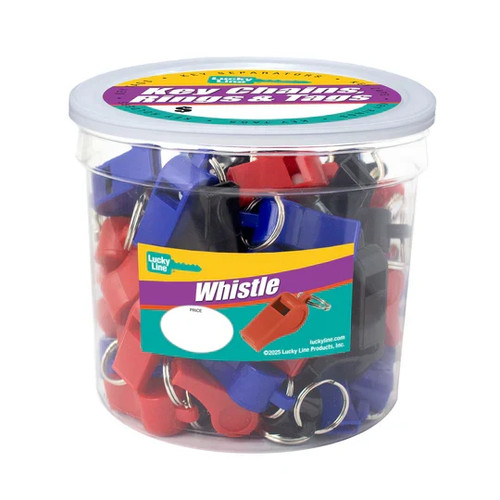 Lucky Line 42127 Whistle with Split Key Ring 75 pieces per jar | eBay