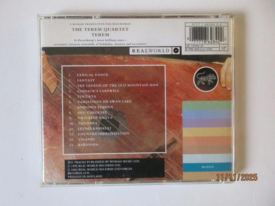 TEREM - THE Terem Quartet - 1992 - | CD | Zustand Sehr Gut - Bild 2 von 2