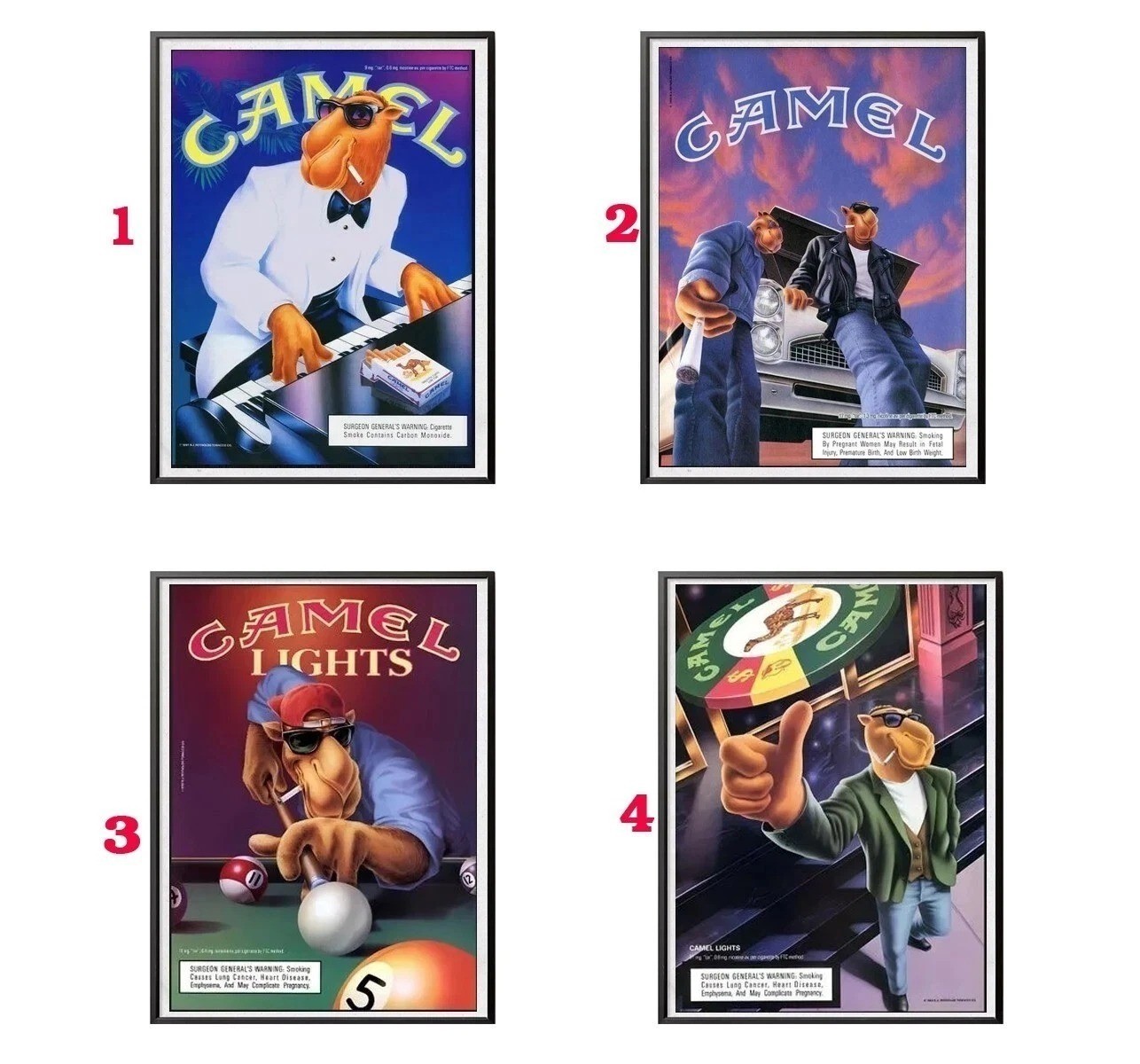 Camel poster vintage poster joe camel retro art smoking poster