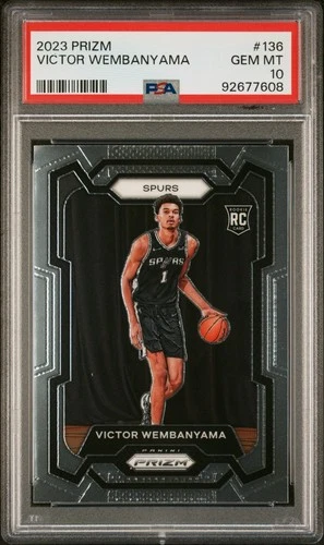 Victor Wembanyama 2023 NBA Panini Prizm RC #136 PSA 10 San Antonio Spurs