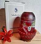 VTG. FENTON RUBY SATIN "THE WAY HOME" FAIRY LAMP *LE #898/1750 W/ BOX & GLOWS*