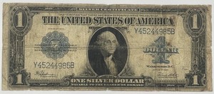 1923 $1 Silver Certificate – “Horse Blanket” Large Size One Dollar Note
