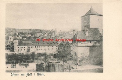 Germany, Gruss aus Hall in Wurttemberg, Bird's Eye View