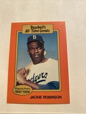 1987 Hygrade Baseball's All-Time Greats - Jackie Robinson Batting, Red Back