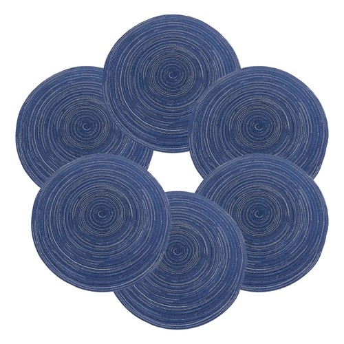 15 Inch Round Placemats Non Slip Heat Resistant Braided Table Mats for Kitche...