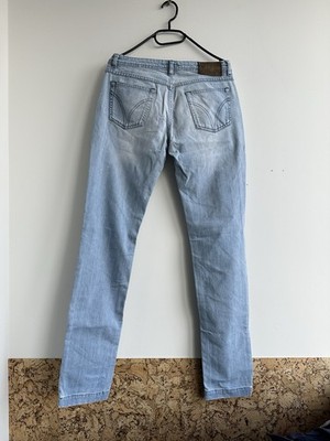 Vintage Dolce & Gabbana Distressed Cute Blue Jeans Tight Fit Low Waist Size 29