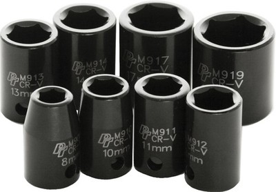 PERFORMANCE TOOL - 8 Pc 3/8'' Met Imp Skt Set Shallow | M589DB