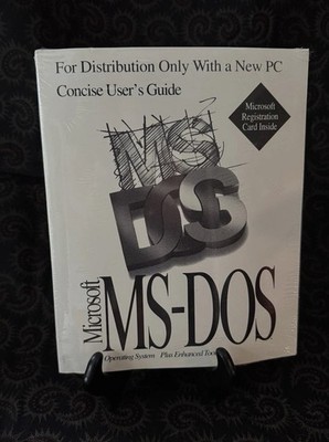 Vintage SEALED Microsoft MS-DOS Users Guide With Software & Key