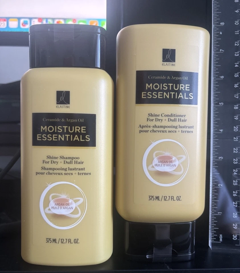 ¡Nuevo! Set de champú y acondicionador Avon Elastine Moisture Essentials, cabello seco opaco Foto 2 de 4