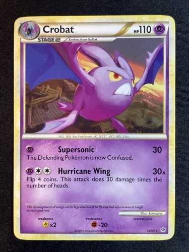 Pokemon TCG Crobat 14/95 Unleashed Regular Lightly Played