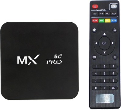 MX Pro 5G Smart 4K Ultra HD Media Player WiFi 6 Bt Remote Control 16GB USB Home