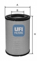 UFI Luftfilter 27.284.00 Filtereinsatz FüR Renault Kerax Premium Iliade Ares