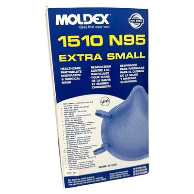Moldex 1510 (XS) Box 20 Healthcare Face Cover USA Made - SIZE - Extra Small