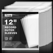 Facmogu 100PCS 12 Inch Premium Record Sleeves, LP 12 Inch, Outer Sleeves