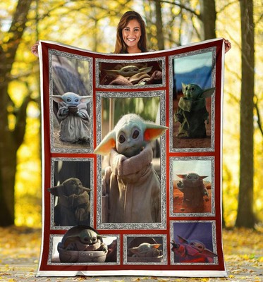 baby yoda fleece blanket