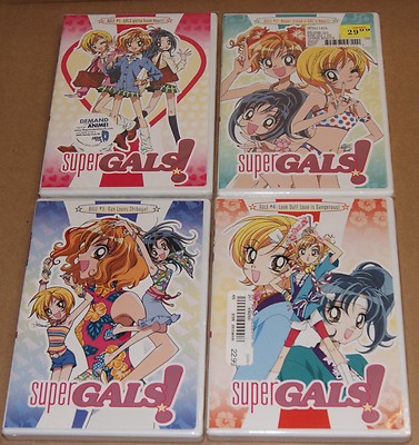 Super Gals! (DVD, 2003) Lot 4-DVD Animation Action Vol. 1,2,3,4 R1