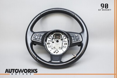 16-20 Jaguar XE XF X260 Steering Wheel Leather Multifunction Switch Black OEM