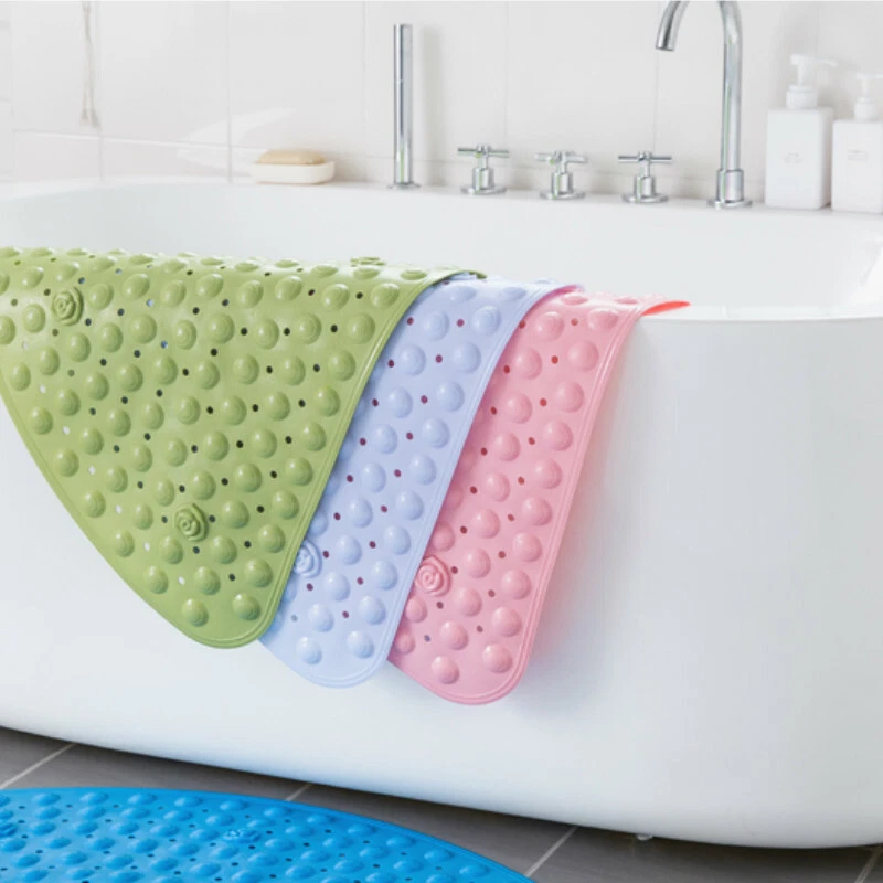 Anti-Slip Shower Tub Floor Bubble Mat Home Corner Rubber Suction Cup Grip  Modern