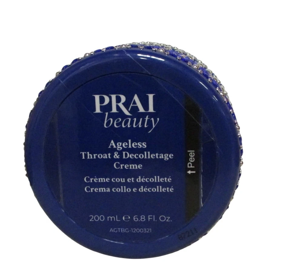 Crema antienvejecimiento para cuello PRAI Beauty garganta y escote sin edad, 6,8 fl oz rara Foto 4 de 4