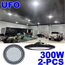 Round LED Shop Light 300W  Factory Warehouse Commercial  Light Fixtures 2-PACK