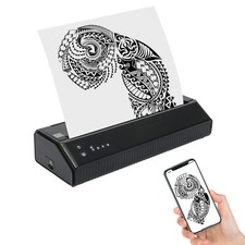 Black Wireless Bluetooth Tattoo Transfer Machine Portable Thermal Printer
