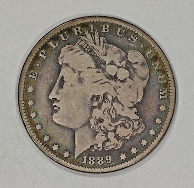 1889-O $1 Morgan Silver Dollar Colorful Toning New Orleans 90%