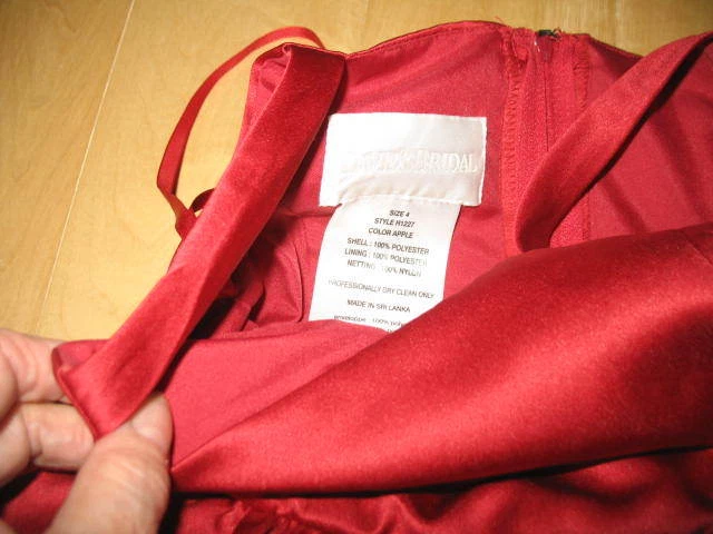 David's Bridal Red Party/Holiday Dress - Size 4 - VGUC - Image 2 of 4