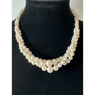 Collier De Mariée Imitation Perle - Couleur Ivoire/crème, Fantaisie Verre, Pas Cher