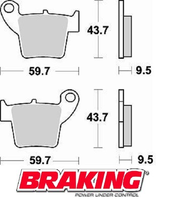 BREMSBELÄGE HINTEN HM CR E SUPERMOTARD 250 2002-2009 BRAKE PADS REAR