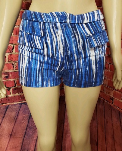 Kenzo, Kenzo Paris Blue High Waisted Shorts Size S Small 38 Retro Vintage Galaxy