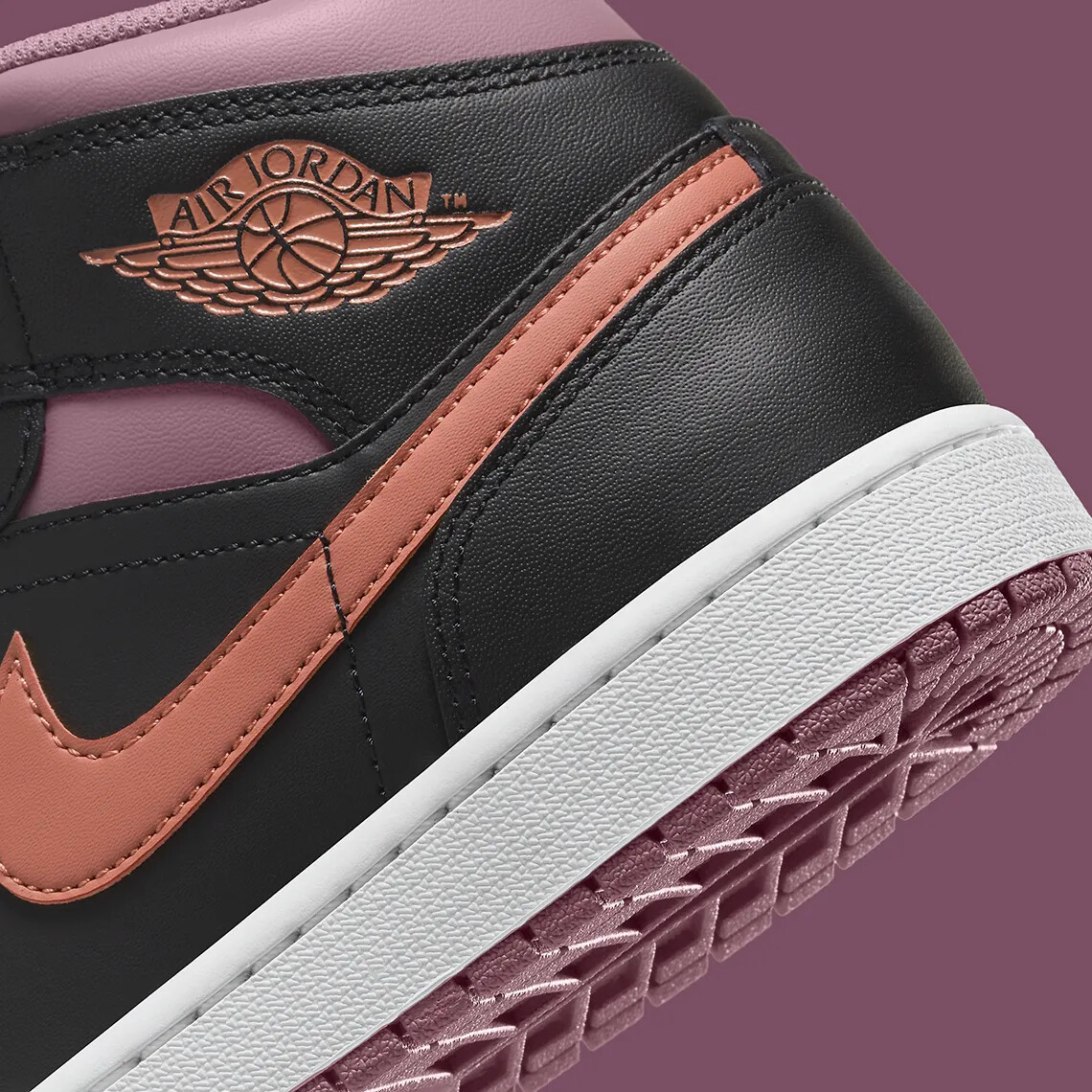 Nike Air Jordan 1 Mid Shoes Black Sky J Mauve Orange FB9911 Nike Air Jordan 1 Mid Shoes Black Sky J Mauve Orange FB9911